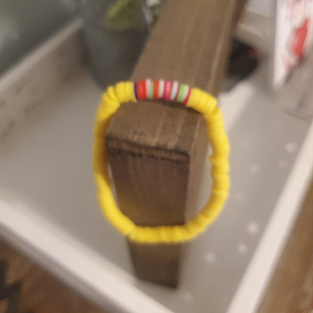 Yellow heishi beaded bracelet